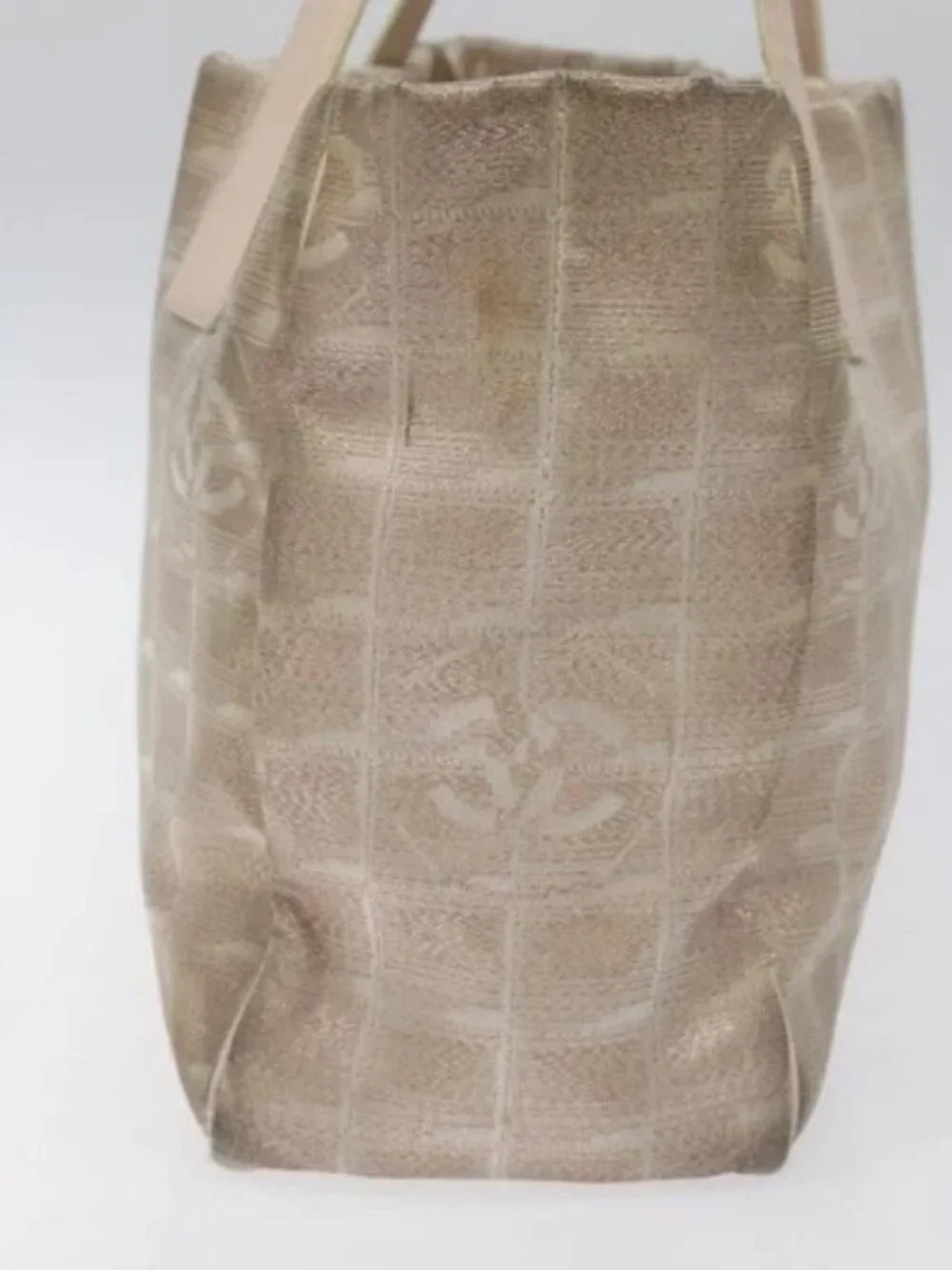 CHANEL New Travel line Tote Bag Nylon Pink CC Auth th5849